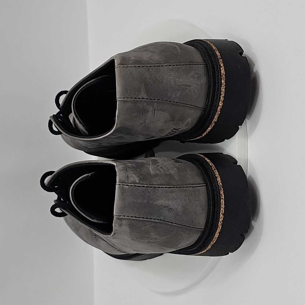 NIB Birkenstock Highwood Lace Low 44 Regular Fit Graphite Gray Nubuck Leather - Picture 7 of 12